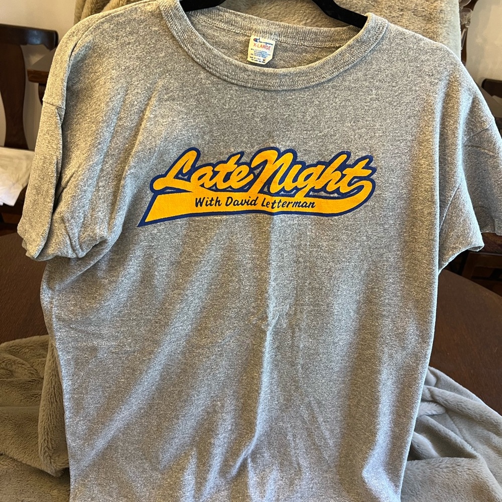 Gray Late Night with David Letterman T-Shirt